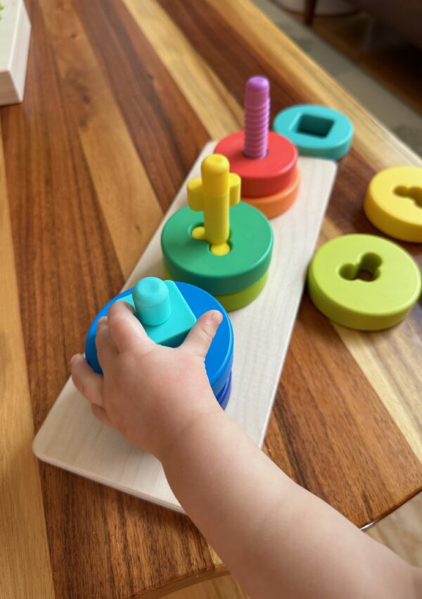 Lovevery Twist and Pivot Puzzle for sensory input and motor control practice